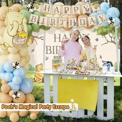 149Pcs Vintage Honey Bear Birthday Party Decorations Balloon Arch Kit Backdrop