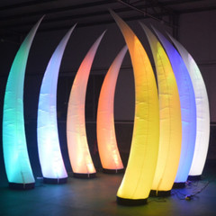 Inflatable LED Tusk Decoration Lighting Ivory Pillar for Advertising Stage Event