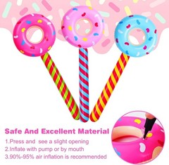 6 Pcs Inflatable Donuts 33 Inch Candy Birthday Party Decorations Donut Shape …