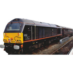 H32066 British Royal Train Great Britain Transport Cargo Cardboard Cutout Stande