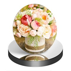 12PCS Round Mirror Plates for Centerpieces, Mirror Trays Flat Circle Mirrors …