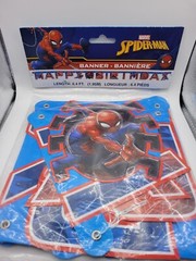 Marvel Spiderman 6.4 Foot Birthday Banner Sign w/ 20 Stickers 8 Masks NEW