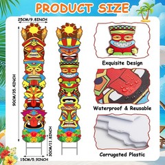 Tiki Bar Decorations 2 Pcs Hawaiian Luau Party Summer Tiki Signs Yard Decor