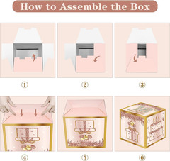 3Pcs 18th Birthday Decorations Boxes for Girls Women, Pink Rose Gold 18th Birthd