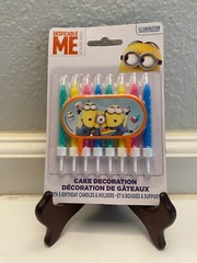 Despicable Me Minions Cake Decoration with 2 1/4″ Birthday Candles & Holders 8