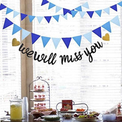 We Will Miss You Banner Bunting Goodbye Party, Retirement, Farewell, Decorations