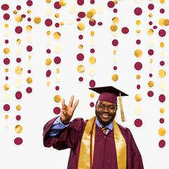 46 Ft Maroon Gold Party Decorations Burgundy Beige