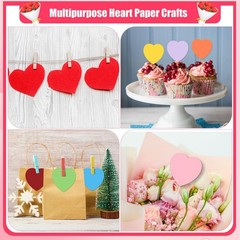 Heart Paper Cutouts Assorted Colors Valentines Wedding Board 2 Inch 600 PCS