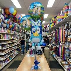 Bluey Birthday Party Decoration Set Foil Balloon Figure Kids Celebration Blue