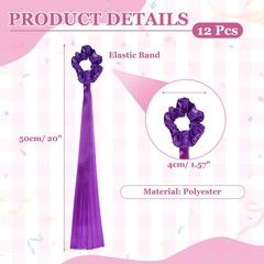Rainbow Dance Ribbons, Wrist Streamers 24 Pcs & Purple