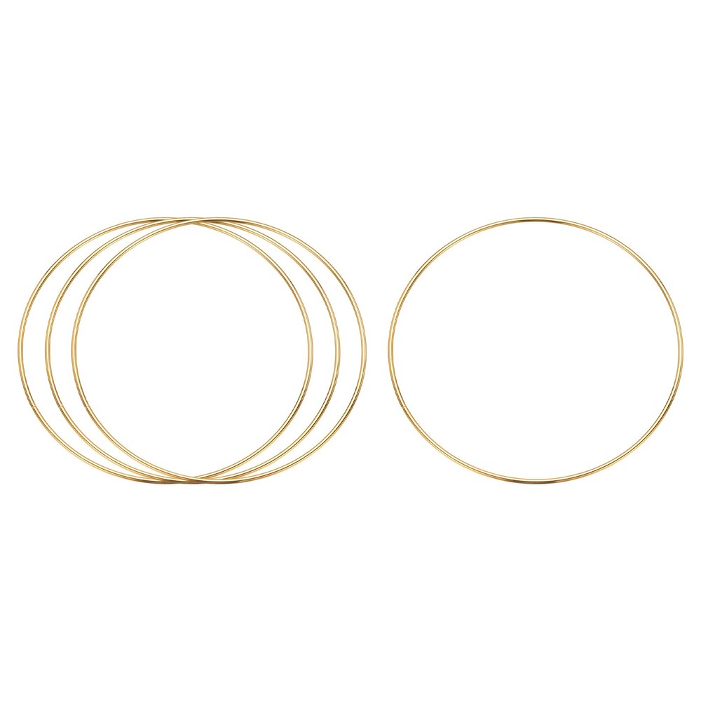 4 Pcs Metal Hoops for Crafts, 6.3 Inch Dream Catcher Rings, Gold