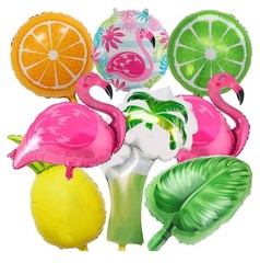Hawaiian Tropical Party Decoration Balloons Flamingo Pineapple Coconut Tree