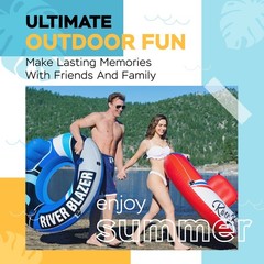 Inflatable River Tube Float – Heavy Duty River Float Pool Floats Lake Premium…