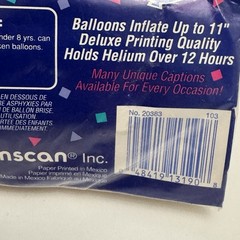 millenium year 2000 pack of 6 ballons