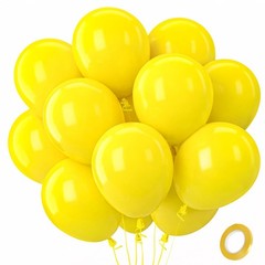 Yellow Balloons 100 Pack 12 inch Round Yellow Latex Party Balloons for Birthd…
