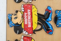 Vintage Disney Minnie Mouse Plastic Happy Birthday Party Wall Decorations 3D x10