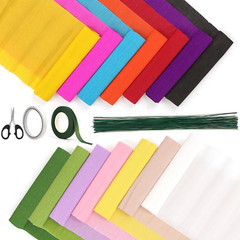 Rollos de papel crepé de 14 colores, 9,8 x 98 pulgadas de ancho