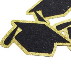 Grad Caps Glitter Confetti for Graduation Party Decorations Congrats Grad