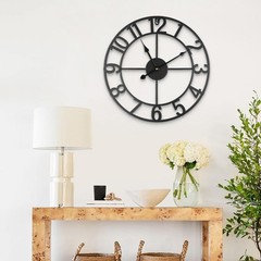 Sleek Metal For outdoor Wall Clock Classic Design Perfect for Any Space