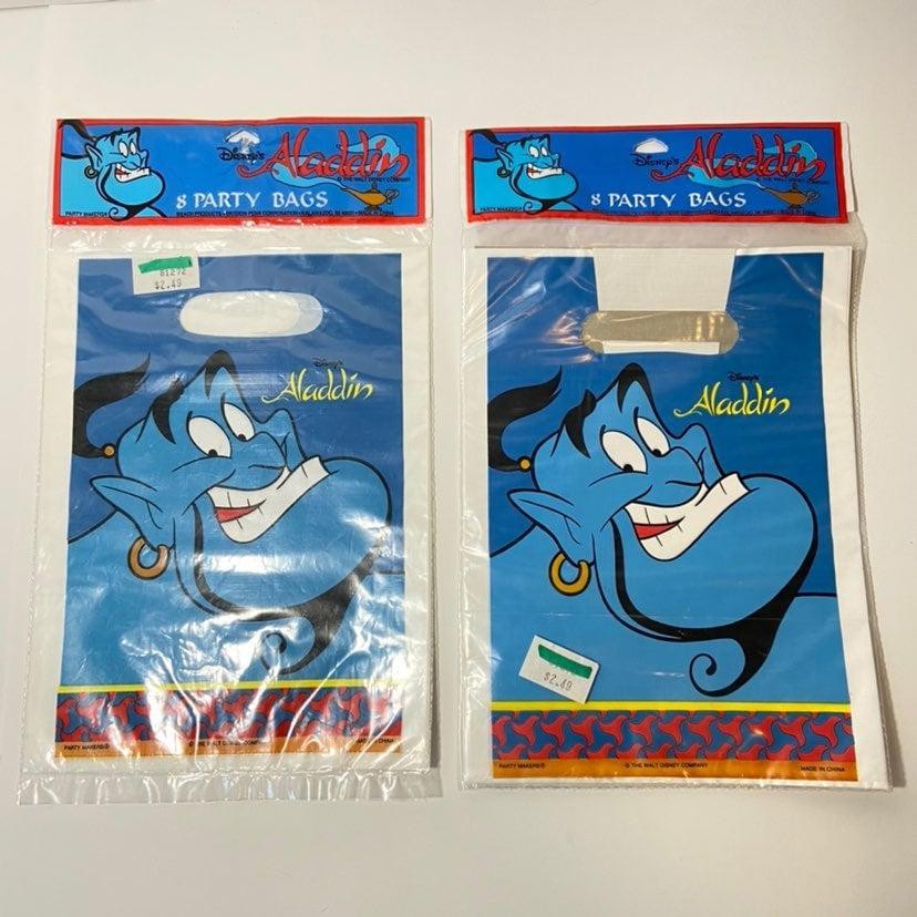 Vintage Penn Corp. Disney Aladdin Genie 8-Count Party Loot Treat Bags Set Of 2