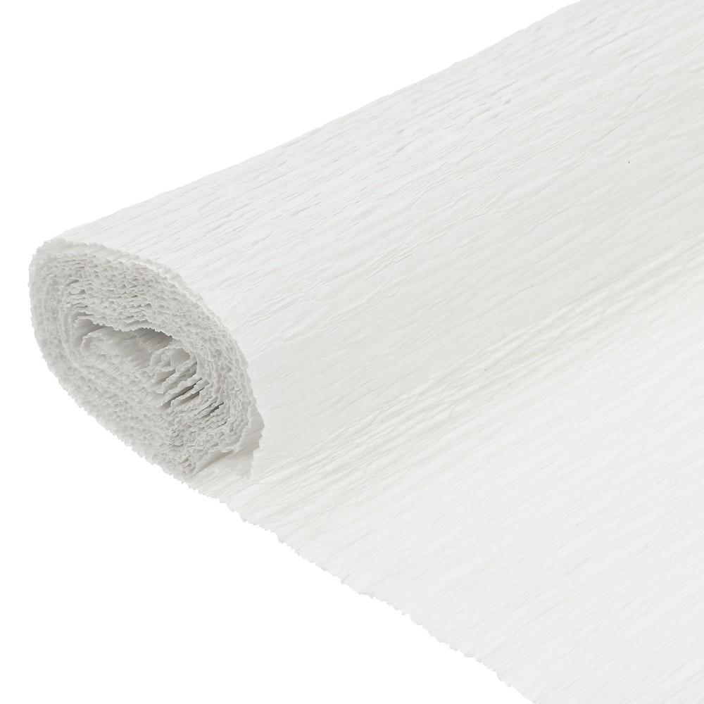 2Pcs Crepe Paper 7.9ft Long 20-Inch Wide White Crepe Paper Roll