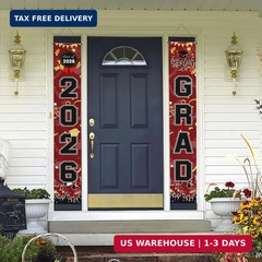 Graduation Decorations 2026 Grad Porch Banner for Any Schools or Grades Graduati