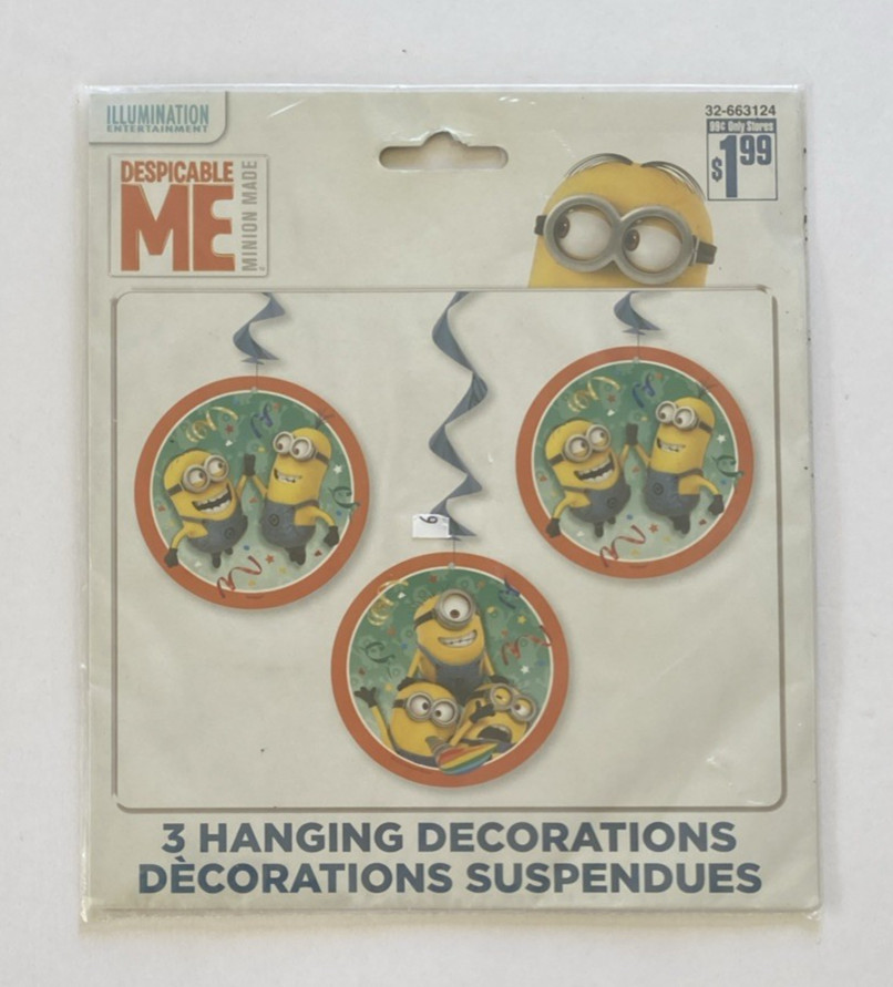 Despicable Me Minions 2 Sided Hanging Birthday Decorations