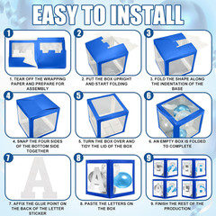 133 Pcs Graduation Decorations 2026 Kit Class of 2026 Blue Silver Balloons Arch