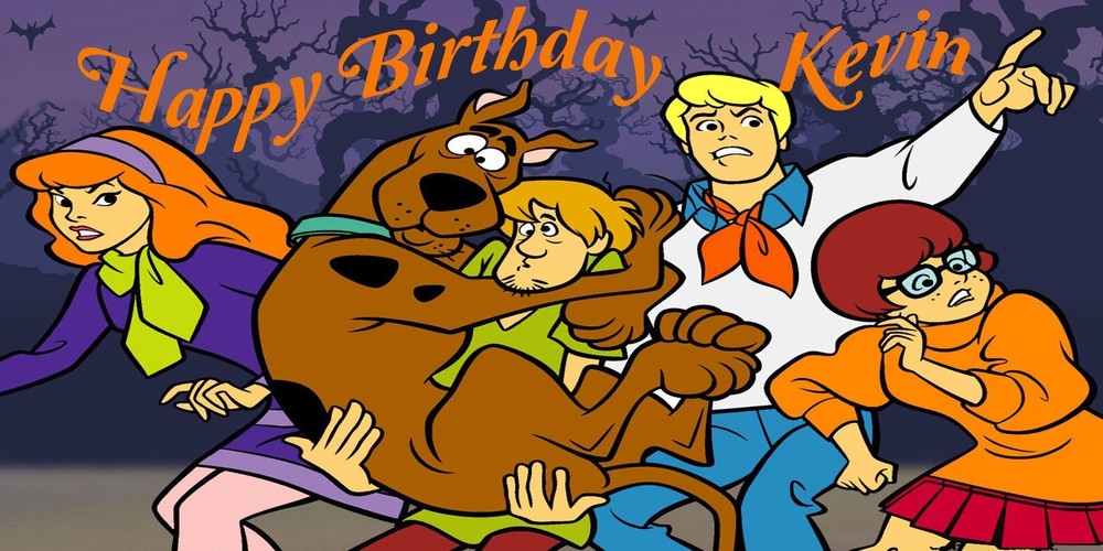 Birthday banner Personalized 4ft x 2 ft Scooby doo