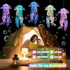 Jellyfish Decor – 10 Pcs Light Up Jellyfish Lanterns, Hanging Jelly Multicolor