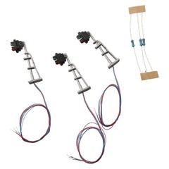 3x Model Railroad N Scale 1:87 Track Signals 2LEDs Red Green Traffic Lights