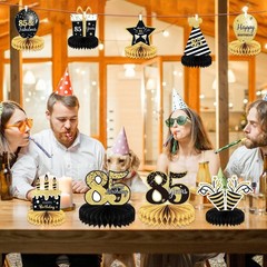 9 Pieces 85th Birthday decorations 75th birthday centerpieces