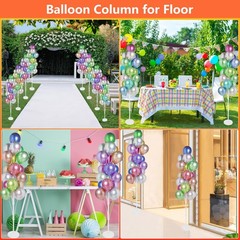 Katbuu Balloon Stand Kit For – 4 Set Of Balloon Stands Base Balloon Sticks