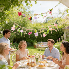 2 Pcs Wildflower Birthday Party Decorations 13.2FT Sturdy Hemp Rope Metal Happy
