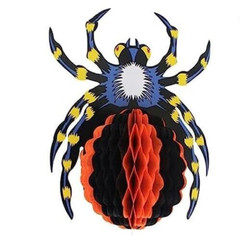 Halloween Hanging Spider Decorations 26 CM Honeycomb Spider Decorations x 2