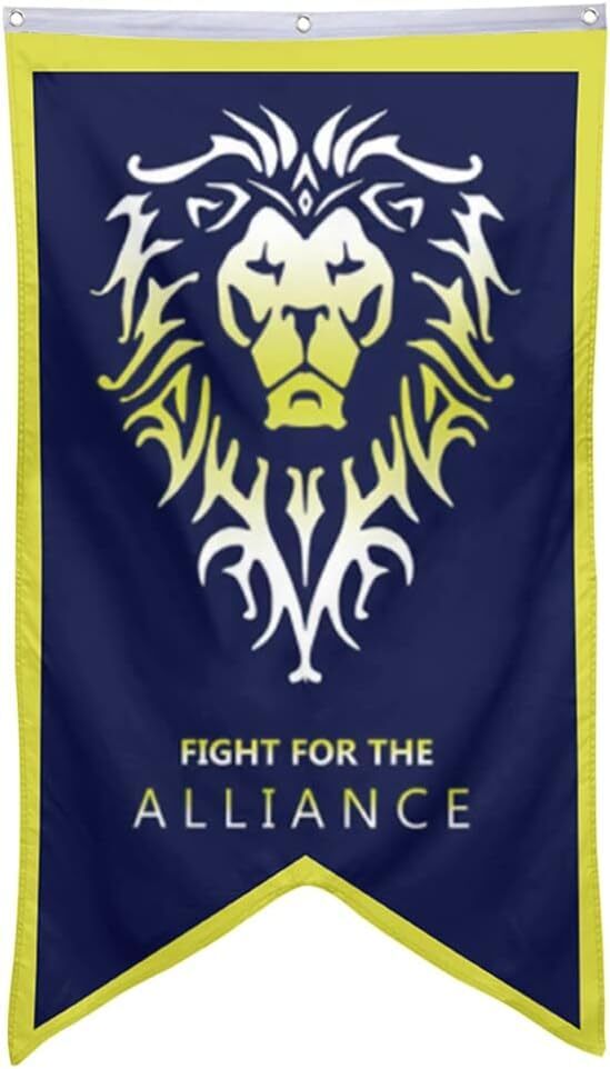 FIGHT FOR THE ALLIANCE BANNER FLAG MAN CAVE BED ROOM HOME OFFICE PARTY DECOR 30X