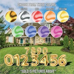 VictoryStore Balloon Print 30″ Numbers Yard Sign Set, 11 Pieces, Stakes Included