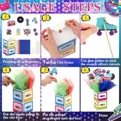 Sets 80’s Retro Party Decorations 80’s Centerpieces Retro Hip Hop Table 6