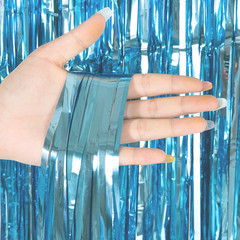 Cheap as a Party Metallic Tinsel Foil Fringe Curtains Backdrop for Birthday New