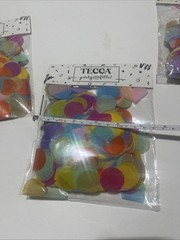 Tecca Brand Confetti Multi Colored Circles Three Bags FREE SHIPPING