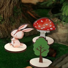 16 Pcs Woodland Animals Wood Table Centerpieces Forest Cutout Shapes…