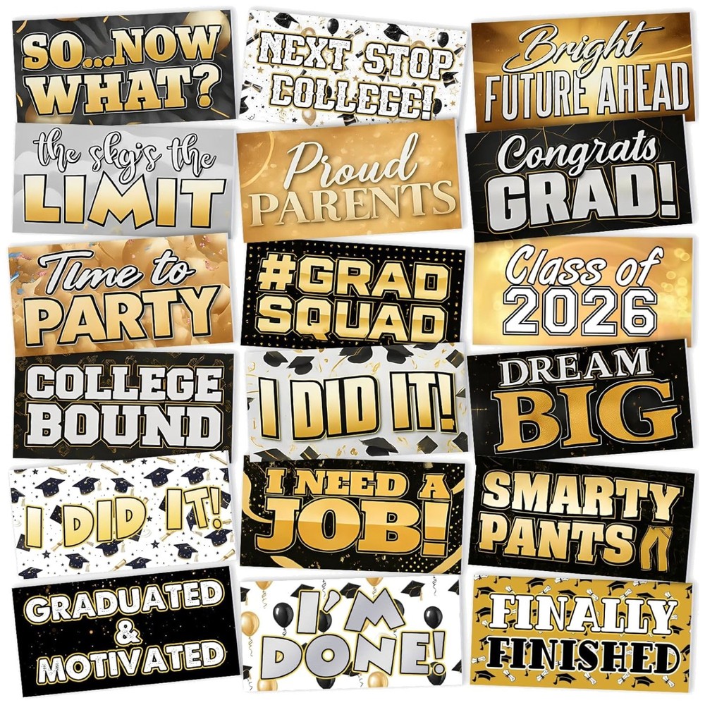 Waterproof Selfie Signs for Graduation