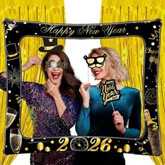 , New Years Photo Booth Props Frame Set – 30 Inch- Pack of 38 | New Years Eve…