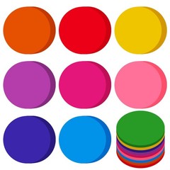 720 PCS Round Cutouts Assorted Color Die Cuts Paper Craft Bulletin Board