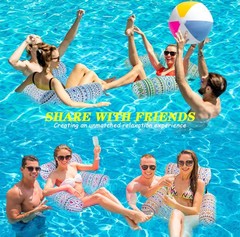 4 Pack Pool Floats Chairs Adult Inflatable Fabric Covered Pool Lounge Chairs …