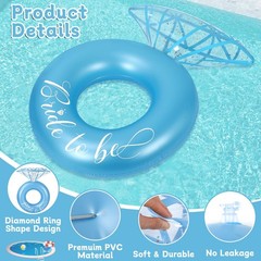 Bride Diamond Ring Pool Float Bachelorette Party Decoration Inflatable Engage…