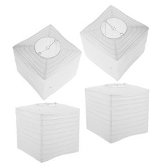 4pcs White Square Paper Lanterns – Chinese Hanging Decorations for Japanese