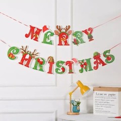 Christmas Banner Hanging Decoration Merry Christmas Letter Banner