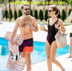4 Pack Pool Floats Chairs Adult Inflatable Fabric Covered Pool Lounge Chairs …