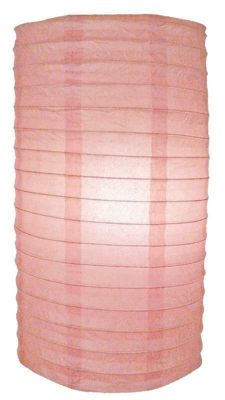 8″ Pink Cylinder Paper Lantern